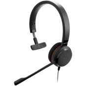 JABRA EVOLVE 30 II UC Mono USB Headband, Noise cancelling, USB and 3.5 connectivity, with mute-button and volume control on the cord, with leather ear