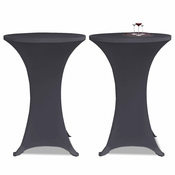 vidaXL Raztegljiva Prevleka za Mizo 2 kosa 70 cm Antracitna