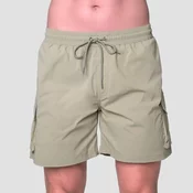 GymBeam Moške kopalne hlače Cargo Olive