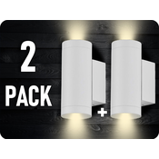 V-TAC LED zidna svjetiljka 2xGU10, IP54, bijela/2-PACK!