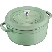 Cocotte cooking pot, cast iron, 26 cm / 5.2 L, Sage - Staub