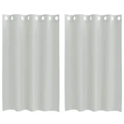 Vidaxl Voile zavese z vponkami 2 kosa svetlo siva 140x175 cm