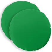 Vidaxl Prevleka za blazino 2 kos HEERLEN Zelena Premer 40 cm Poliester