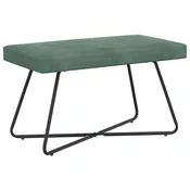 Vidaxl klop Enobarvno Morsko zelena 80 x 40 x 45 cm Žamet