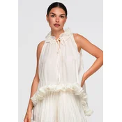 Asimetrična ombre bluza z volančki