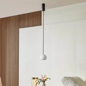 Lucande LED viseča svetilka Darkorin, bela, zareze, omet, 12 cm - Dnevna soba/jedilnica - Dizajn - Mavec/glina