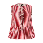 PIECES Bluza PCJolly tamno crvena / bijela