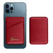 Guess Wallet Card Slot GUWMSSASLRE MagSafe Saffiano red (GUWMSSASLRE)