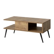 Klubska mizica Kailua 2507 Bor, Črna, 42x50x90cm, Iverna plošča, Kotna