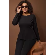Trendyol Curve Ženska bluza Tbbaw26Af00117, Crna