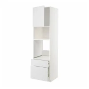 METOD / MAXIMERA Vis.el.pecn./mikrotal. s vrat/2fiok, bela/Stensund bela, 60x60x220 cm