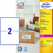AVERY ZWECKFORM etikete LR7168-100, 199,6X143, 100 listov, reciklirane