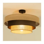 Površinsko pritrjen lestenec WENTA 1xE27/60W/230V, premer 50 cm, juta/rjava
