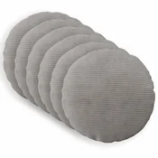 Vidaxl Prevleka za blazino 6 kos HEERLEN Svetlo siva Premer 50 cm