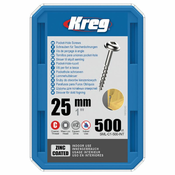 Vijaki za žepne luknje, Zn, 25mm, grobi navoj, Maxi-Loc, 500kos | KREG - Kreg