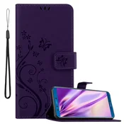 Cadorabo CADORABO Honor 9X LITE v klasična temno modra - ovitek v cvetličnem dizajnu z magnetnim zapiranjem, stoječo funkcijo in režami za kartice, (20569283)