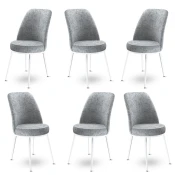 Hanah Home Set 6 trpezarijskih stolica Dexa Sivo-Beli