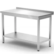 Hendi Delovna miza z robom in polico Budget Line STAL 1000 x 600 x 850 mm - Hendi 817278