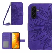 Eleganten ovitek etui za Samsung A36/A37/A56, Sončnica, Temno vijoličen
