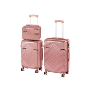 TraveLux Urban XV set kofer-torbi na kotačima u ružičasto-zlatnoj boji