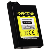 PATONA baterija za igralno konzolo Sony PSP 1000 Portable 1800mAh Li-lon 3.7V