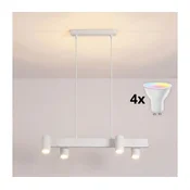 Brilagi - LED RGBW zatemljiv lestenec na kablu SELE 4xGU10/6,5W/230V bela