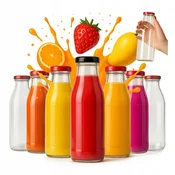 shumee 45x steklenic Kubuś 500ml za sok, sok, vodo, steklenica 0,5l