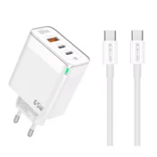 POLNILEC Jellico C79 GaN 65W 3,3 V-20 V (1,5-3,25 A) 2x USB-C/USB + set kabel USB-C na USB-C