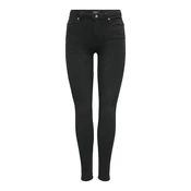 Only Petite Kavbojke ONLPOWER črn denim
