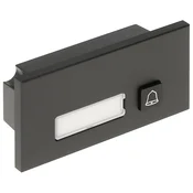 Moduł: 1 przycisk, anodyzowany panel z aluminium, czarny, IP65, IK07, przeznaczony dla serii VTO4202FB-X