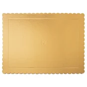 Northix Pravokoten pladenj za torto 40x30 cm iz svetlečega zlatega kartona