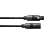 CORDIAL mikrofonSKI KABEL CORDIALR CMFLEX 222, 2 X 0,22 MM2, 10 M, ČRN, ŽENSKI XLR-KONEKTOR/MOŠKI