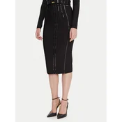 Elisabetta Franchi Ravno krilo GO-124-57E2-V460 Črna Slim Fit