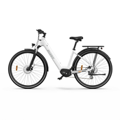 Onesport Električno kolo OneSport OT07, v celoti okvir iz aluminijeve zlitine, 27,5-palčno električno kolo BAFANG srednji motor in 36 V 250 W 10,4 Ah baterija-bela, (21698503)