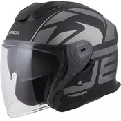 Cassida Jet Tech 2.0 RoTo otvorena motociklisticka kaciga mat crno-sivo-bijela