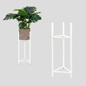 DE Stojalo za cvetlične lončke iz kovine, belo, Loft Lizio M, MAX. LONEC 26 cm