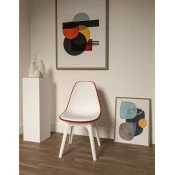 Hanah Home Set trpezarijskih stolica Eos P Red, 2 komada, Beli