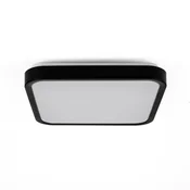 V-TAC 18W LED kvadratna stropna svetilka 30x30cm nadometna montaža daljinski upravljalnik senzor gibanja IP44 črna VT-8618S 4000K 1830lm