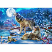 Puzzle Winter Wolf Family