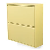 Svetlo rumena jeklena preklopna/stenska omarica za čevlje 75x77,5x22,5 cm Billy – Spinder Design
