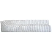 Casa Padrino luxury living room sofa with stripes white/blue 325 cm