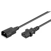 Napajalni kabel C13-C14 0.5m črn