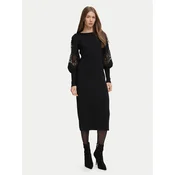Luisa Spagnoli Pletena obleka Madelin 100602 Črna Slim Fit