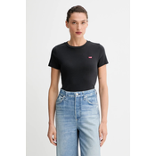 Pamucna majica Levis 2-pack za žene, boja: crna, 004AO