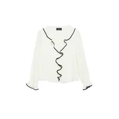 s.Oliver BLACK LABEL Bluza kremna/črna
