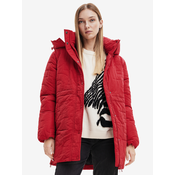 Red Desigual Tulip Womens Winter Jacket - Women