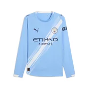 Mens Puma Manchester City 25/26 Long Sleeve Authentic Home Jersey, Blue, Size S, Sport
