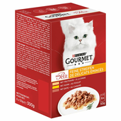 Mešano pakiranje Gourmet Mon Petit 6  x 50 g - Govedina, teletina, jagnjetina