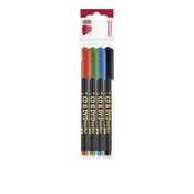 permanentni marker za CD/DVD, komplet, 0,5 mm, ICO, 4 različne barve, 4 kosi