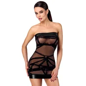 Noir Handmade F359 Bondesque Off-Shoulder Mini Dress Black M